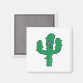 Lächelnde Kaktus Magnet (Vorderseite/Rückseite)