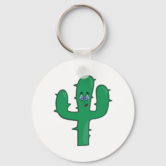 Lächelnde Kaktus Schlüsselanhänger (Vorderseite)