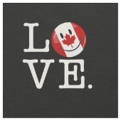 Lächelnde kanadische Flagge der Liebe-| Stoff (Nahaufnahme)