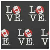 Lächelnde kanadische Flagge der Liebe-| Stoff (Muster)