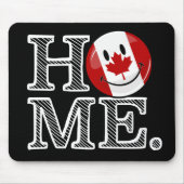 Lächelnde kanadische Flagge süßes Zuhause-Kanadas Mousepad (Vorne)