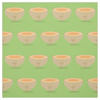 Lächelnde Kantalupe Stoff