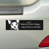 Lächelnde Katze Adoptiert von einem Unterschlupf Autoaufkleber (Auf Auto)