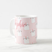 Lächelnde Katze Kaffeetasse (Vorderseite Links)