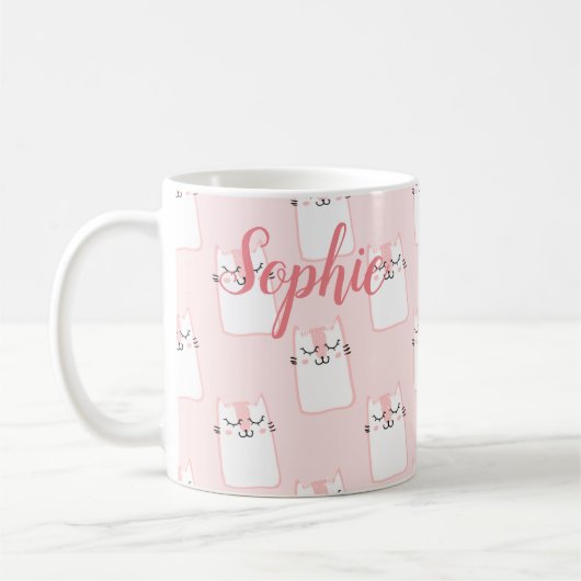 Lächelnde Katze Kaffeetasse (Links)