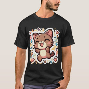 lächelnde Katze, kawaii Katze T-Shirt