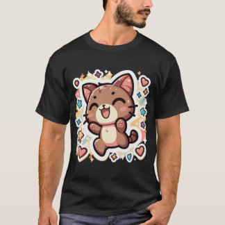 lächelnde Katze, kawaii Katze T-Shirt