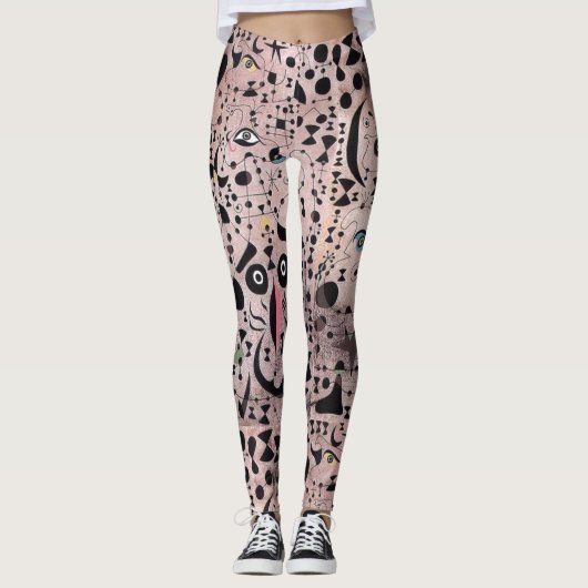 Lächelnde Katze Leggings (Vorderseite)