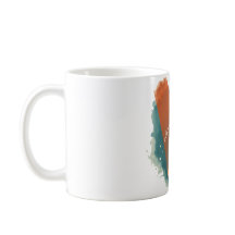 Lächelnde Katze mit Blumen-Tasse | „Lächle und str