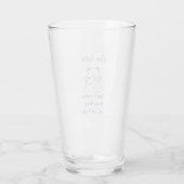 Lächelnde Katze mit Message Glass Cup Glas (Rückseite)