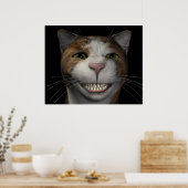 Lächelnde Katze Poster (Küche)