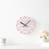 Lächelnde Katze Runde Wanduhr (Zuhause)