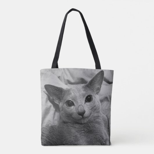 Lächelnde Katze Tasche (Rückseite)