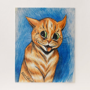 Lächelnde Katze von Louis Wain Puzzle