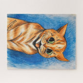 Lächelnde Katze von Louis Wain Puzzle (Horizontal)