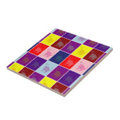 Lächelnde Katzenart Pop Fliese (Seite)