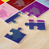 Lächelnde Katzenart Pop Puzzle (Seite)