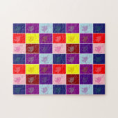 Lächelnde Katzenart Pop Puzzle (Horizontal)