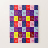 Lächelnde Katzenart Pop Puzzle (Vertikal)