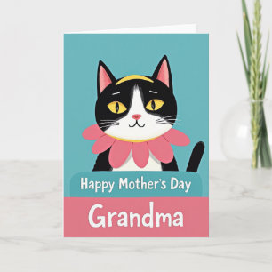 Lächelnde Katzenmutter Karte