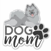 Lächelnde Keeshond Hunde Mama Graphic Aufkleber (Vorderseite)