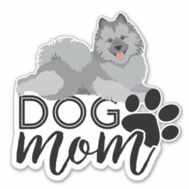 Lächelnde Keeshond Hunde Mama Graphic Aufkleber