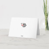 Lächelnde Kuh mit Daisies Karte (Rückseite)