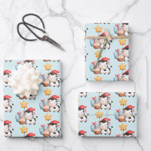 Lächelnde Kuh Süße Geburtstagsgrüße Geschenkpapier Set
