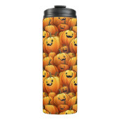 Lächelnde Kürbis Thermosbecher (Vorderseite)