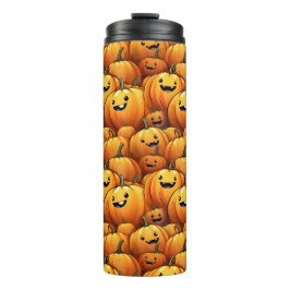 Lächelnde Kürbis Thermosbecher