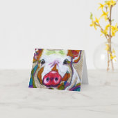 Lächelnde, leere Grußkarte Karte (Gelbe Blume)