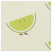 Lächelnde Limone Scheibe Stoff (Nahaufnahme)