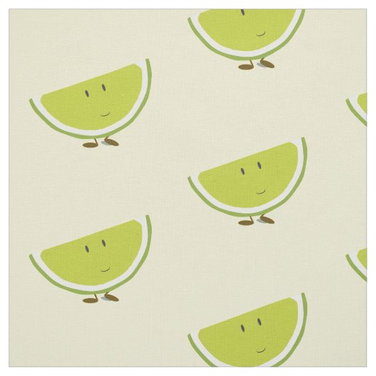 Lächelnde Limone Scheibe Stoff (Muster)