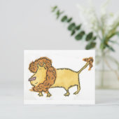 Lächelnde Löwe Postkarte (Stehend Vorderseite)