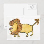 Lächelnde Löwe Postkarte (Vorne/Hinten)