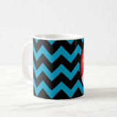 Lächelnde Luxemburger Flagge Kaffeetasse (Vorderseite Links)