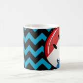 Lächelnde Luxemburger Flagge Kaffeetasse (Mittel)