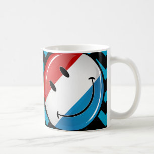 Lächelnde Luxemburger Flagge Kaffeetasse