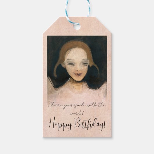 Lächelnde Mädchen, Helene Schjerfbeck Geschenkanhänger (Vorderseite)