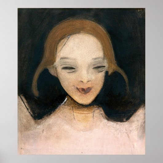 Lächelnde Mädchen, Helene Schjerfbeck Poster (Vorne)
