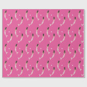 Lächelnde Meerjungfrau mit Herzmuster Geschenkpapier (Flach)