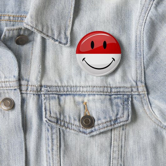 Lächelnde Monaco-Flagge Button (Beispiel)