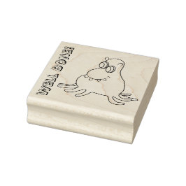 Lächelnde Monster-Briefmarke aus anpassbarem Gummi Gummistempel