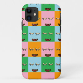 Lächelnde Monsterblockgesichte Case-Mate iPhone Hülle