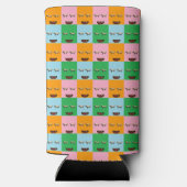 Lächelnde Monsterblockgesichte Selters Dosenkühler (Rückseite)