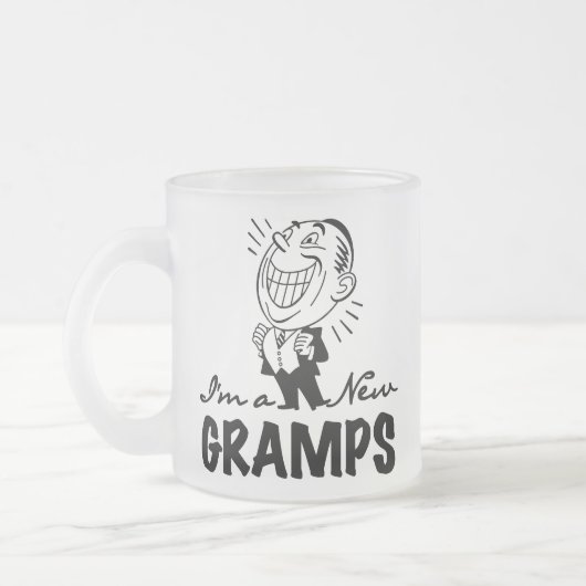 Lächelnde neue Gramps T - Shirts und Geschenke Mattglastasse (Links)