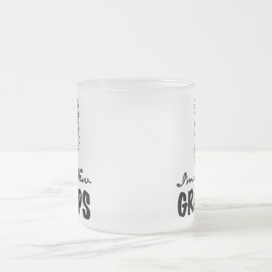 Lächelnde neue Gramps T - Shirts und Geschenke Mattglastasse (Mittel)