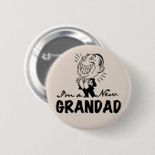 Lächelnde neue Grandad-T - Shirts und Geschenke Button (Vorne & Hinten)