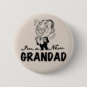 Lächelnde neue Grandad-T - Shirts und Geschenke Button