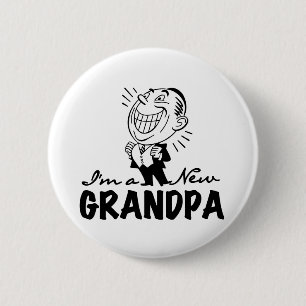 Lächelnde neue Großvater-T - Shirts und Geschenk Button